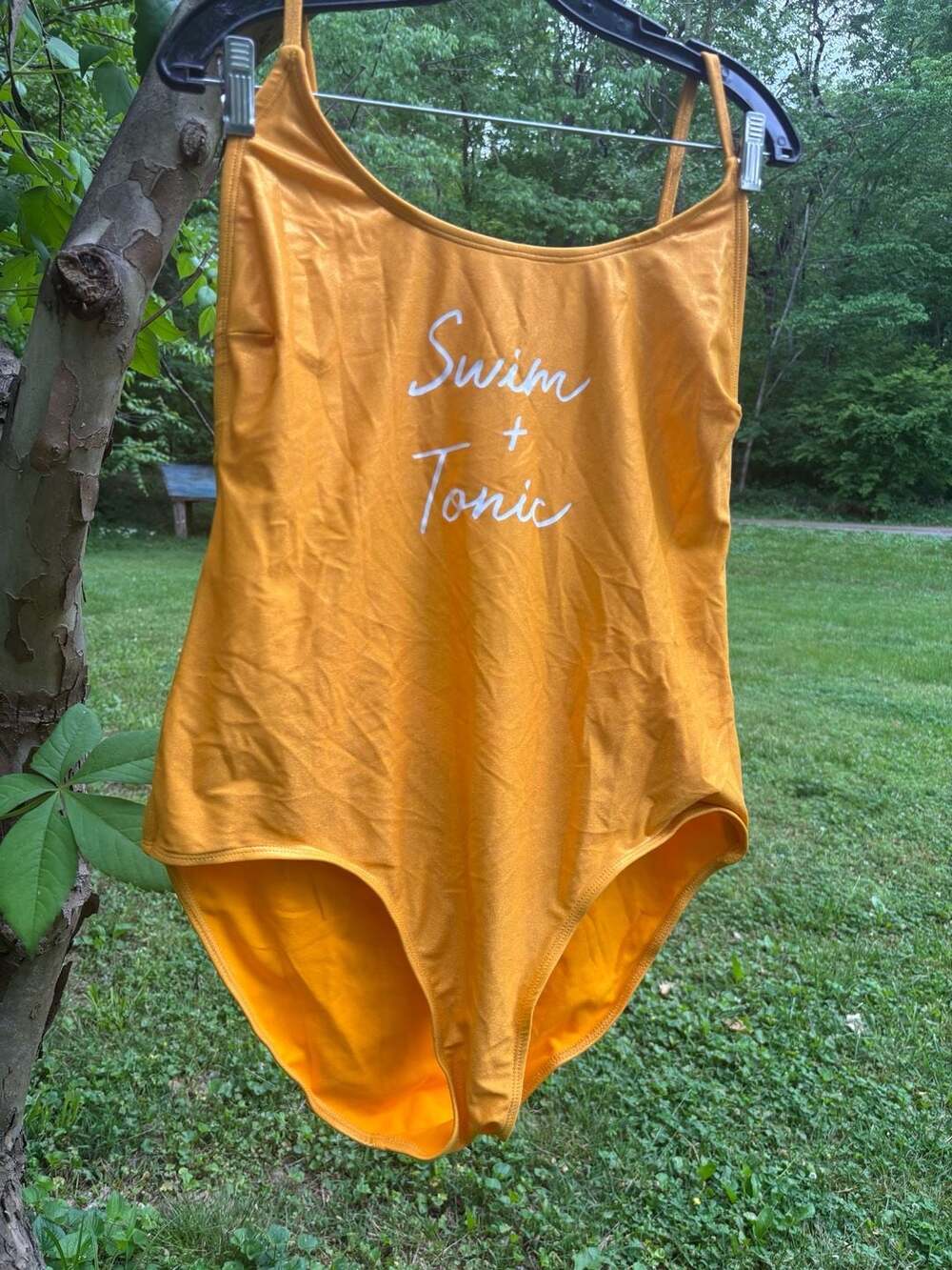 No Boundaries Swim + Tonic Graphic One Piece Swimsuit Yellow Metallic Size XL
